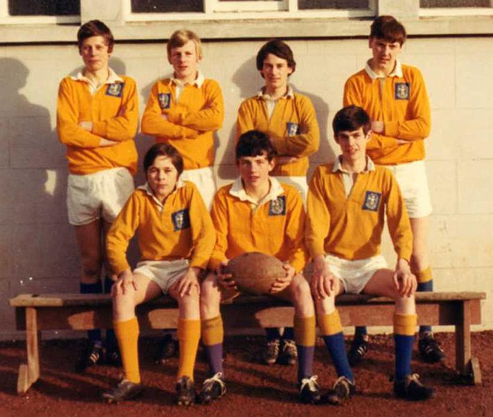 Sevens team with Simon Barry,Dec 1969.jpg - Rugby Sevens Team with Simon Barry, Dec 1969.
